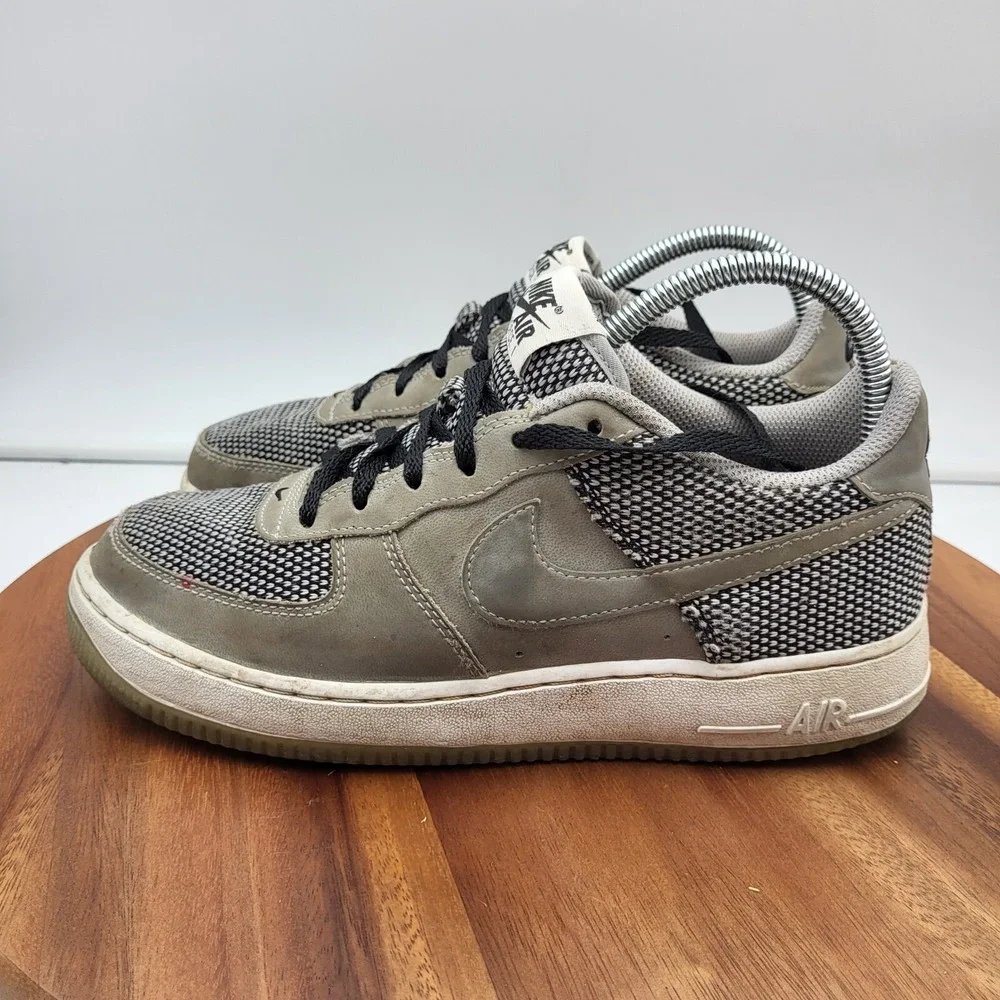 Nike Air Force 1 Premium Shoes Boys 6.5Y (GS) Cool Grey Gray 748981-005 Sneakers